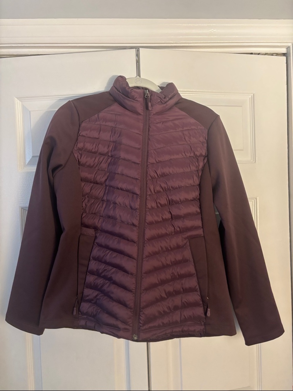 32 Degrees Women's Quilted Hybrid Jacket - Plum
